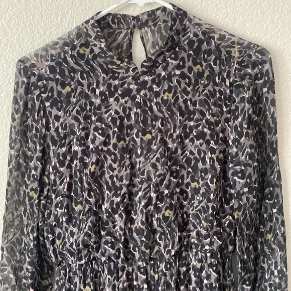 All Saints keyhole back leopard print midi dress - Picture 2 of 3